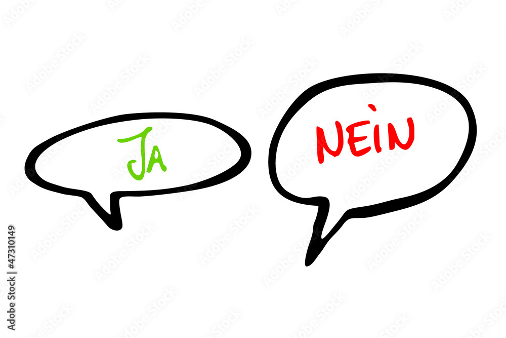 Sprechblase, Ja Nein StockIllustration Adobe Stock