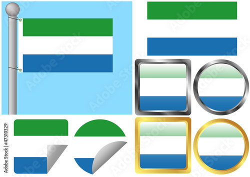 Free Download Flag Set Sierra Leone - GFXLoad