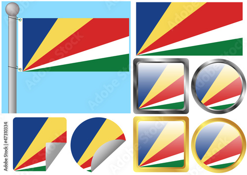 Flag Set Seychelles