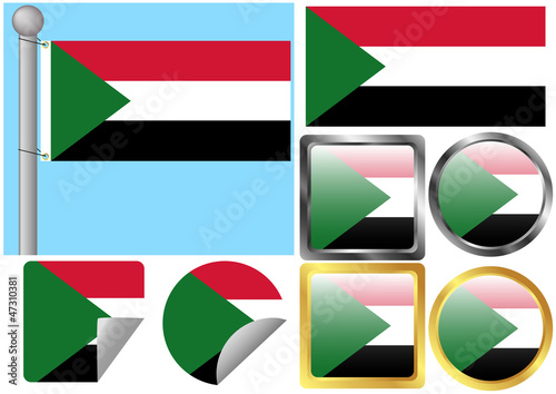 Flag Set Sudan Free Download Flag Set Sudan - GFXLoad