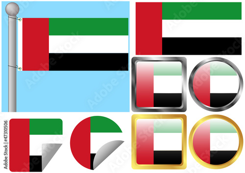 Flag Set United Arab Emirates Free Download Flag Set United Arab Emirates - GFXLoad