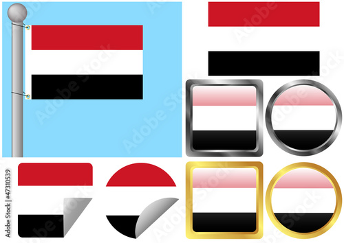 Flag Set Yemen Free Download Flag Set Yemen - GFXLoad