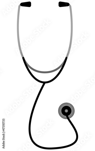 A Doctors Stethoscope Isolated on White