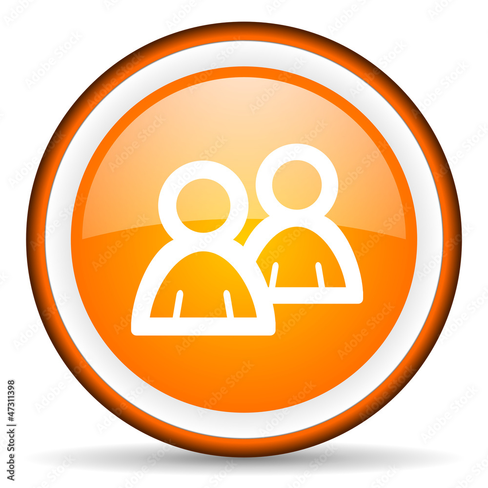 forum orange glossy circle icon on white background forum orange glossy circle icon on white background