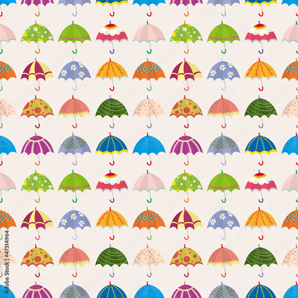 seamless umbrella pattern Stock Vector | Adobe Stock