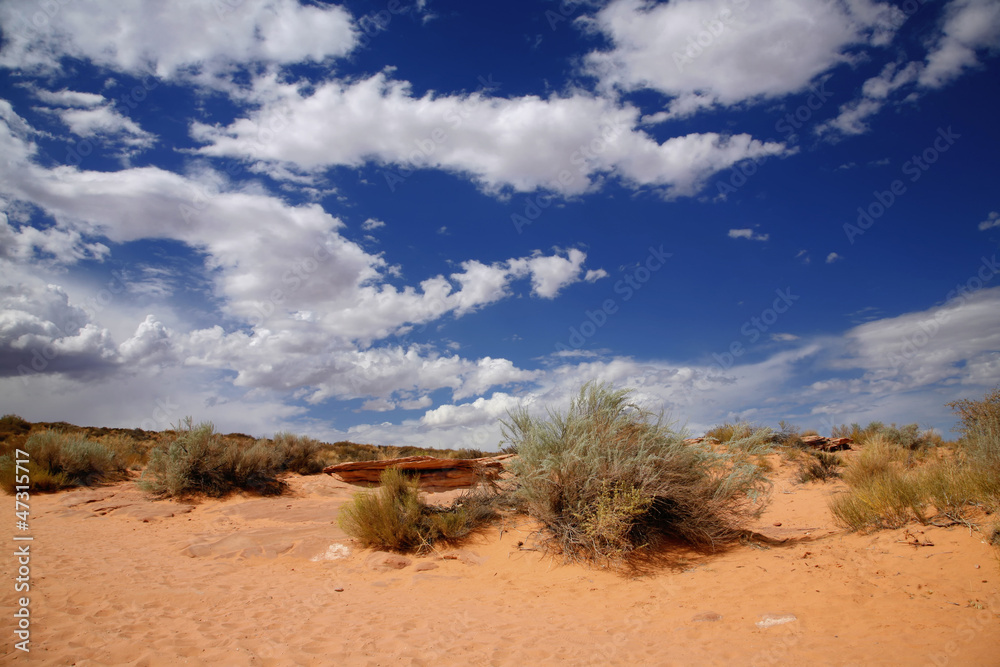Red desert and cloudy sky, Page - Arizona USA 2