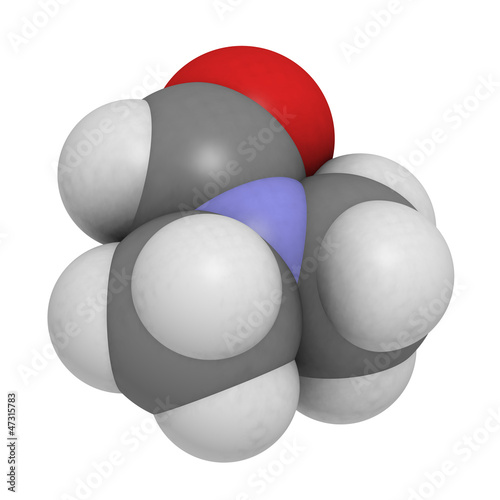 dimethylformamide (DMF) molecule, chemical structure photo