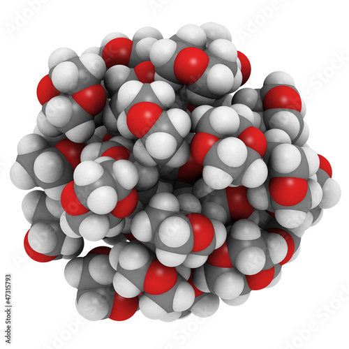 Dioxane molecules  liquid sphere model.