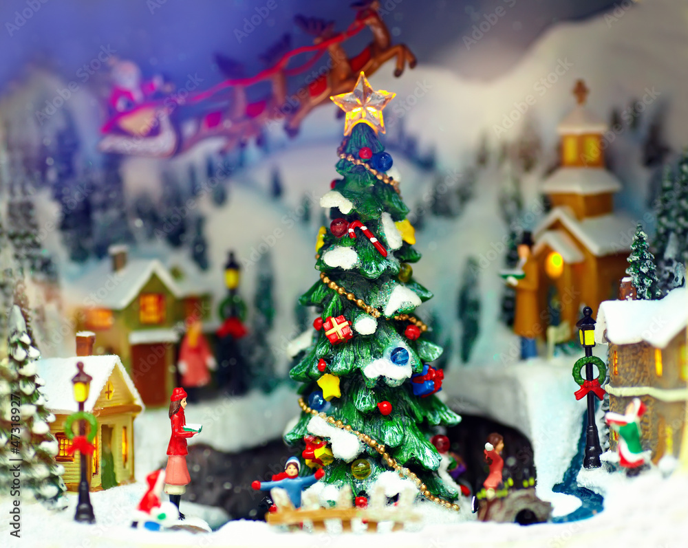 Obraz premium toy christmas town
