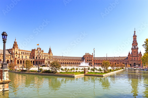 Plaza de espana Seville, Andalusia, Spain, Europe