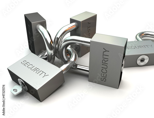 Padlock isolated