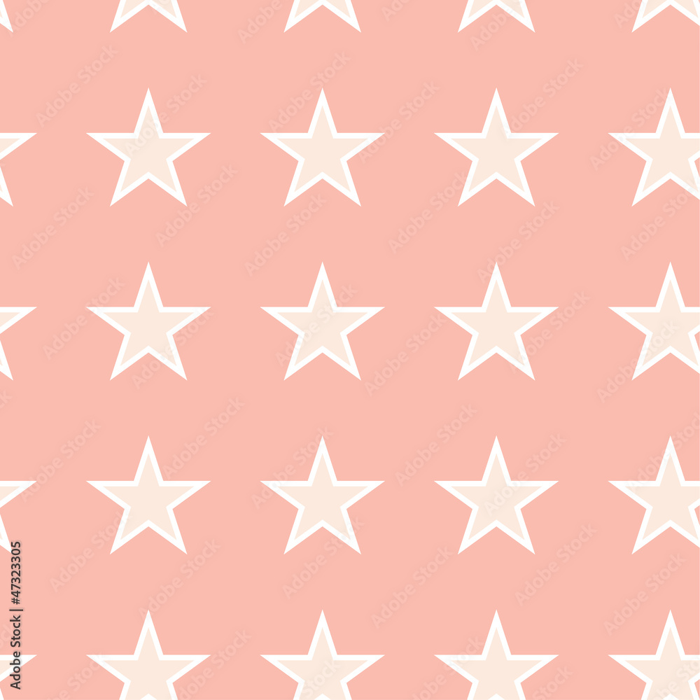 Obraz premium vector illustration of star pattern, pink background
