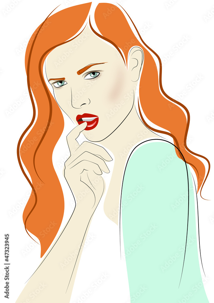 vector illustration of beautiful, seductive, sexy woman vector illustration of beautiful, seductive, sexy woman