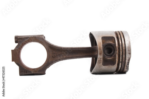 The piston with a rod