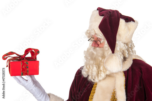 Santa Claus with present