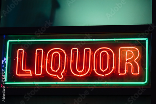 Liquor neon sign