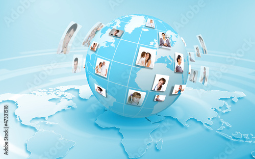 Planet as symbol of social networking