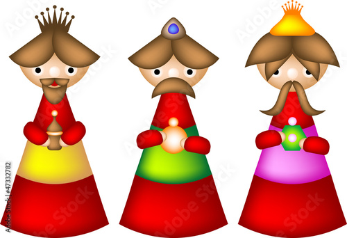 Three wise men bring gifts to Jesus on Christmas - Re Magi