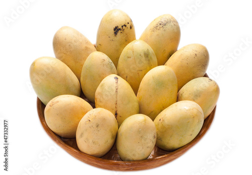ripe mango in a basket