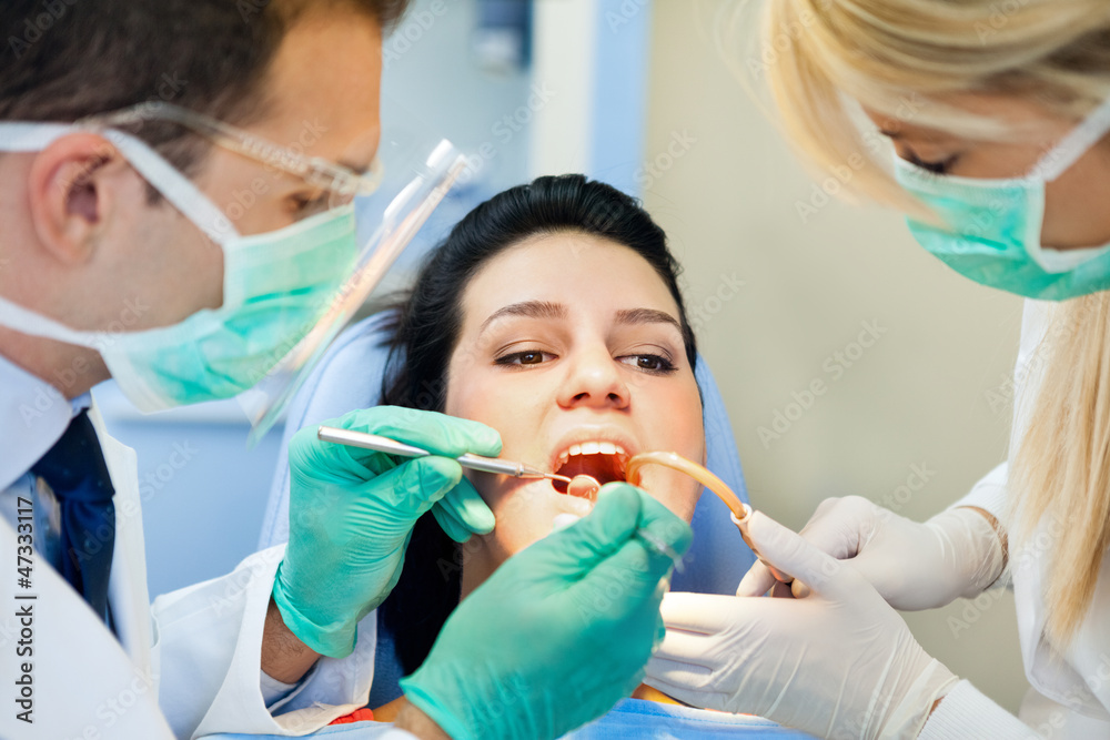 patient receives an injection at the dentist patient receives an injection at the dentist