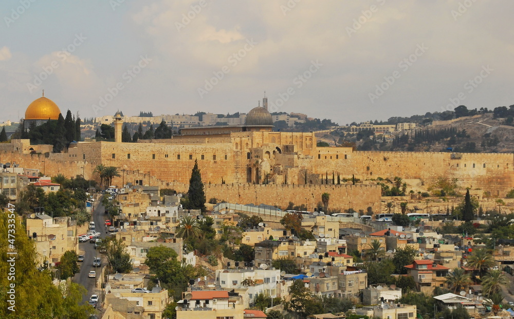 View of the Muslim quarters of Jerusalem