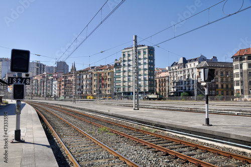 Railroad track near Abando train station, Bilbao