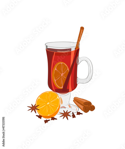 Hot mulled wine