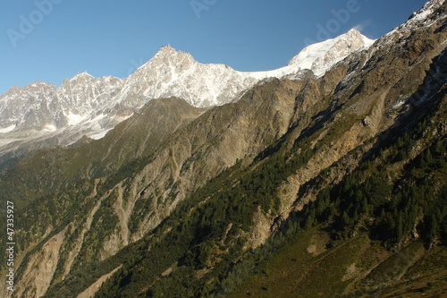 mountain ridges in Chamonix-Mont Blanc