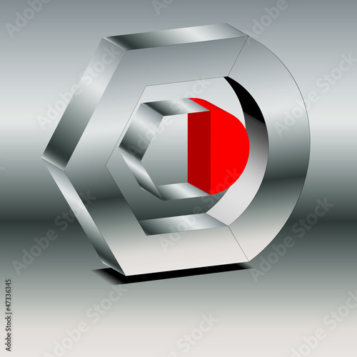 Logo Sechseckkreis rot