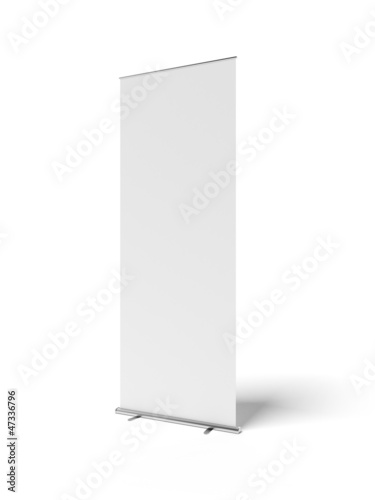 Blank roll-up banner photo