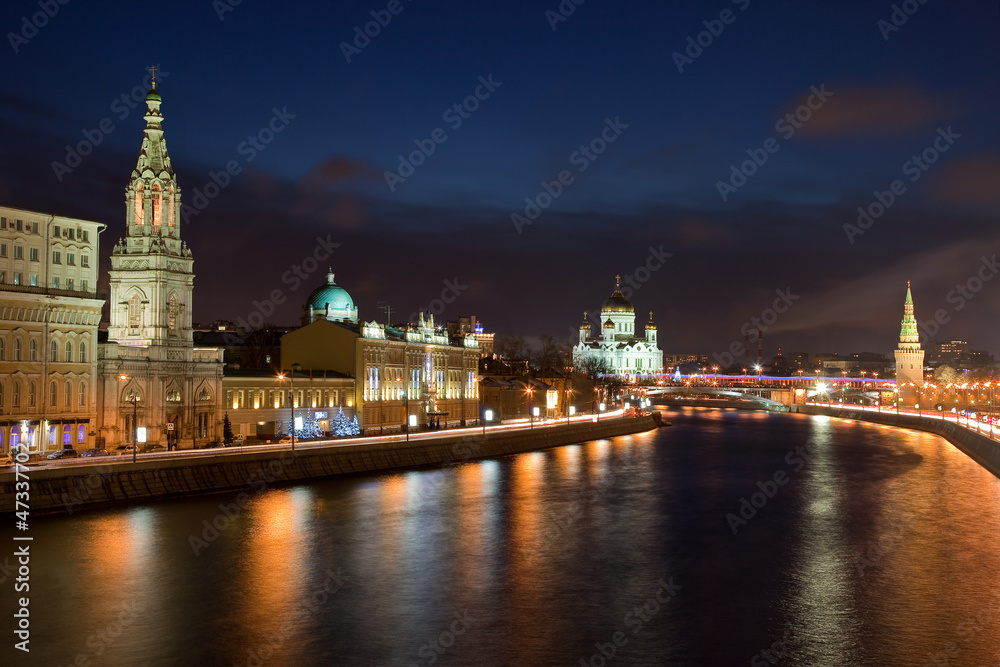 Night Moscow. Panorama