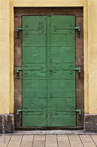 Old turquoise vintage door