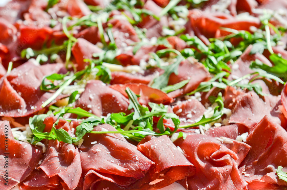 Closeup bresaola