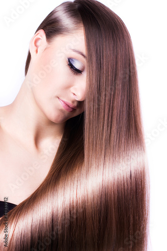 Woman with healthy long hair