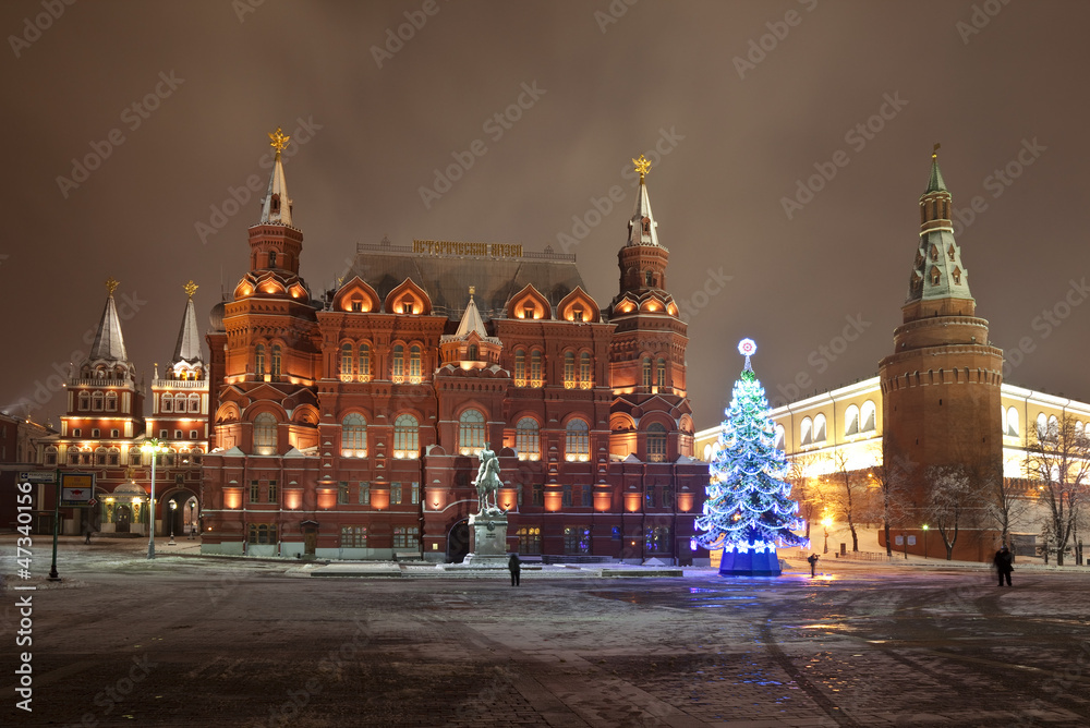 Night Moscow. The Historical Museum