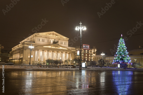 Night Moscow. Bolshoi Theatre