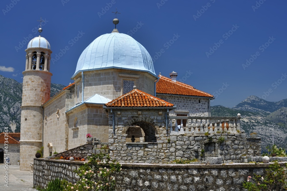 The island of The Lady on the Rock, Perast, Montenegro