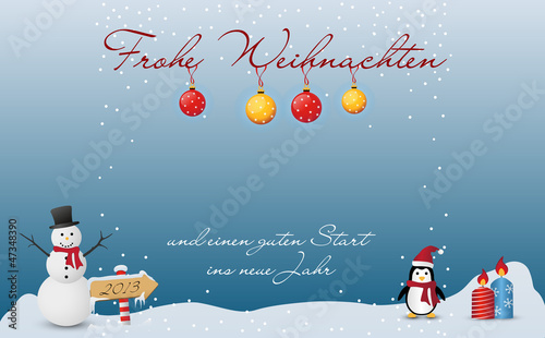XMAS Karte *** Winterlandschaft