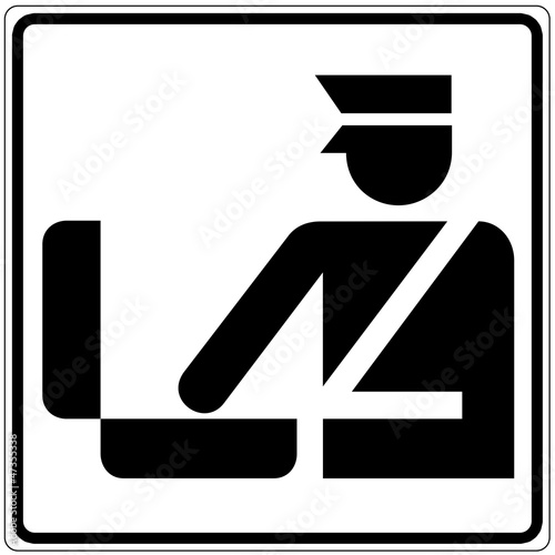 Schild weiß - Zollkontrolle