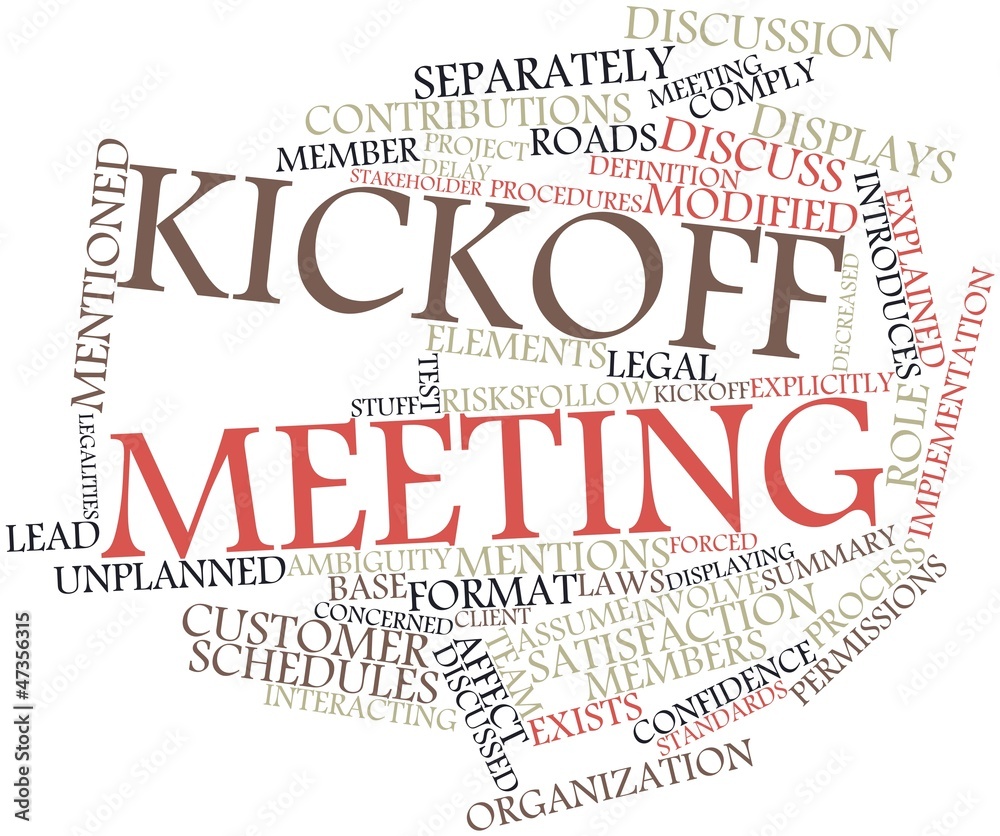 Word cloud for Kickoff meeting Stock Illustration Adobe Stock
