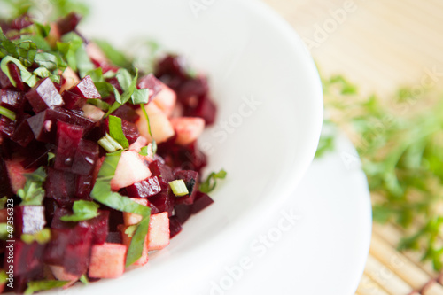 beet salad with herbs, vitaminic