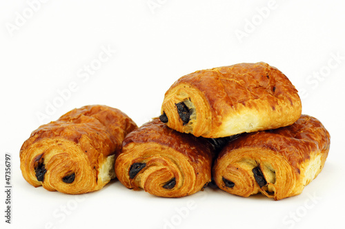pains au chocolat fond blanc