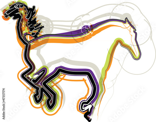 abstract horse illustration