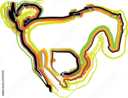 abstract horse illustration