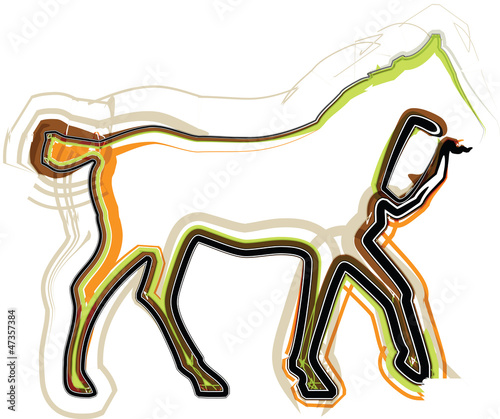 abstract horse illustration