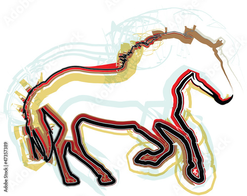 abstract horse illustration