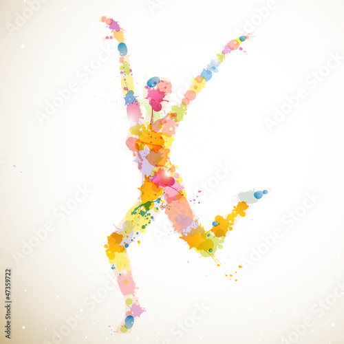 Vector Illustration of an Abstract Woman