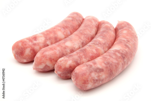 sausages isolated on white background