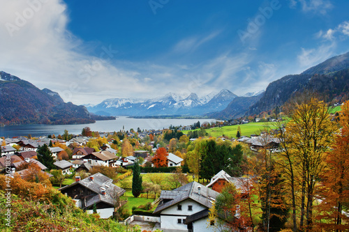 Mondsee lake in Austria photo