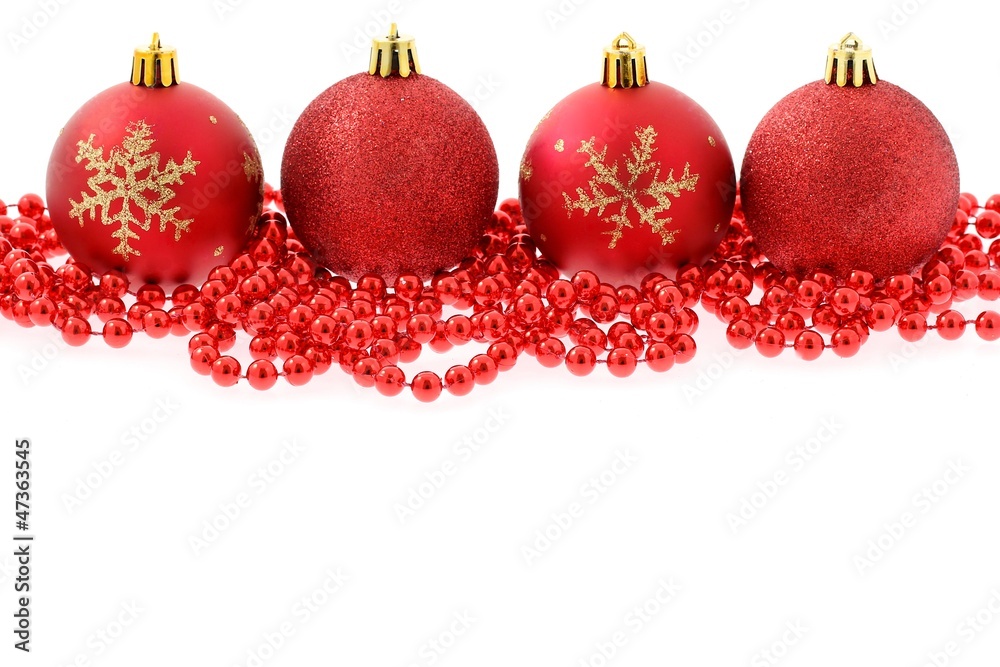 Christmas decoration - red baubles Christmas decoration - red baubles